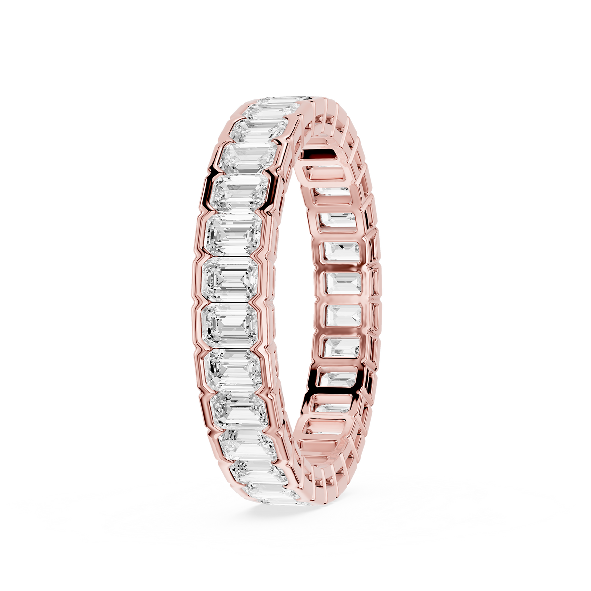 Lovea Paula Eternity Ring Smaragdschliff – Roségold