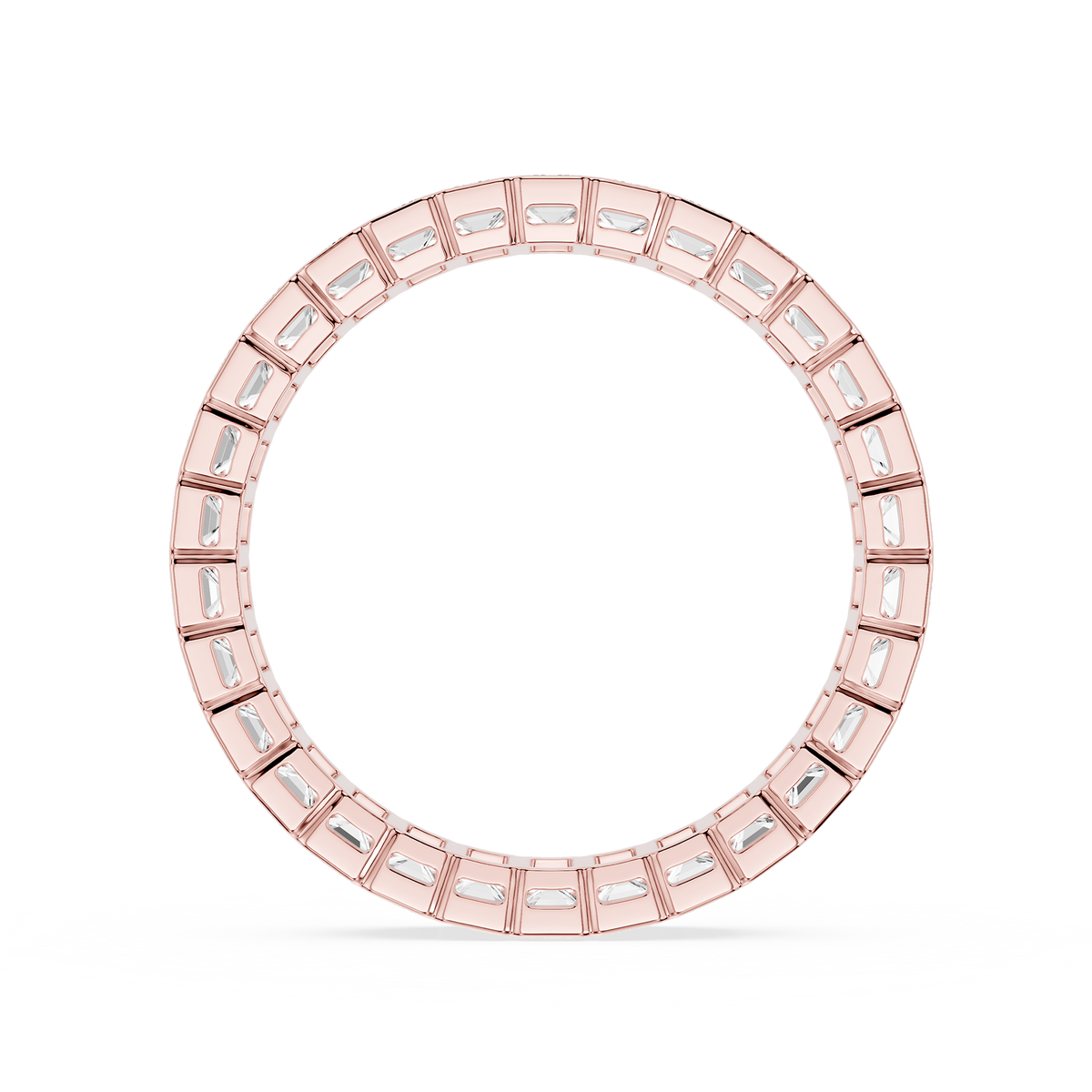 Lovea Paula Eternity Ring Smaragdschliff – Roségold