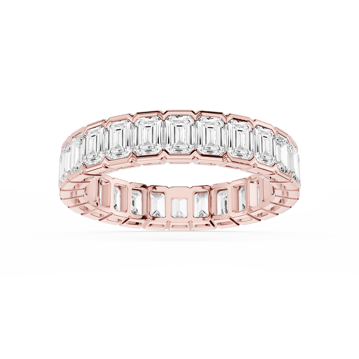 Lovea Paula Eternity Ring Smaragdschliff – Roségold