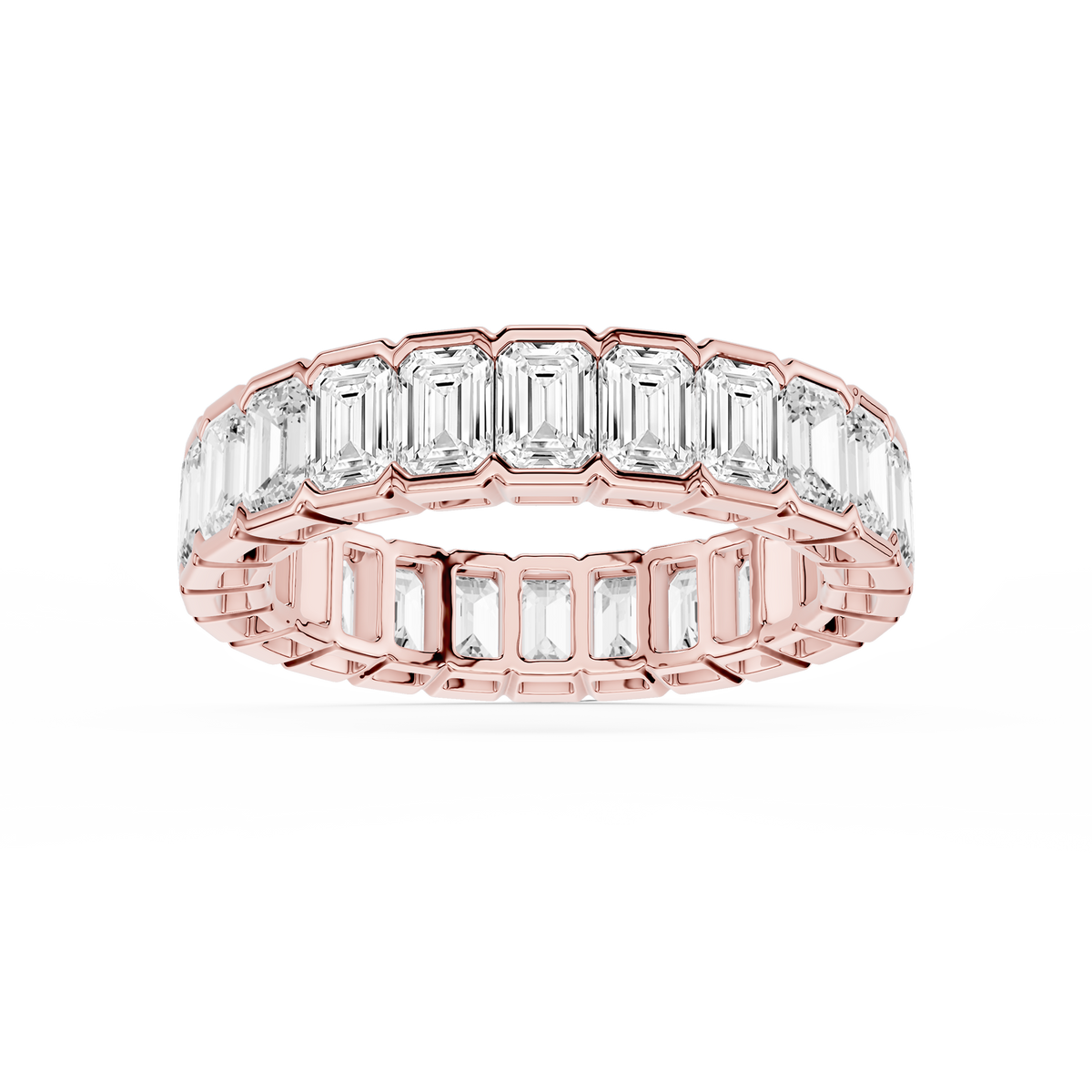 Lovea Paula Eternity Ring Smaragdschliff – Roségold