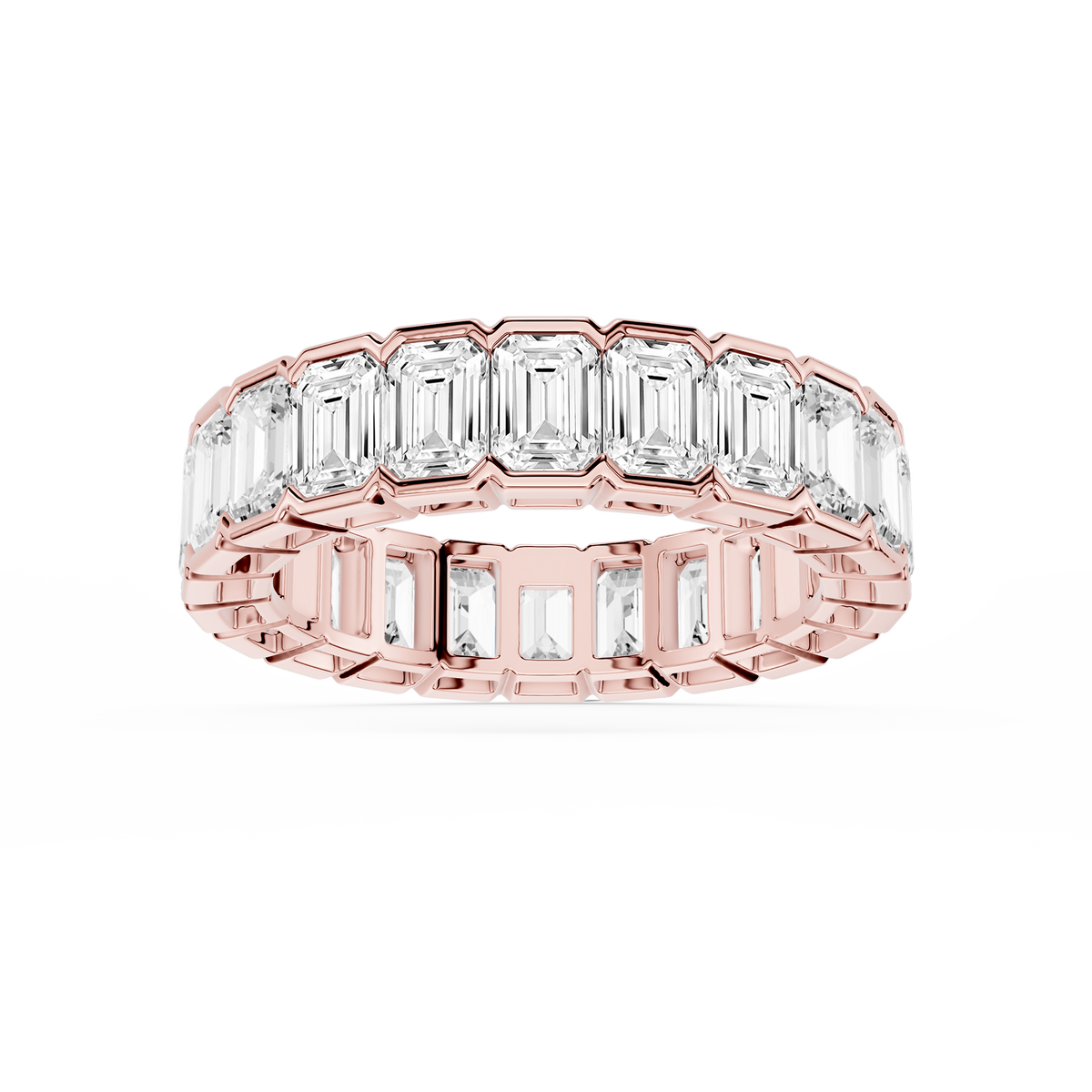 Lovea Paula Eternity Ring Smaragdschliff – Roségold