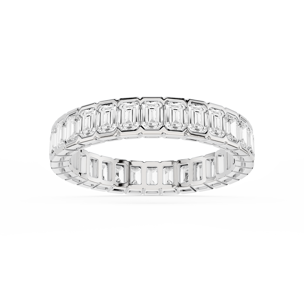 Lovea Paula Eternity Ring Smaragdschliff – Weißgold