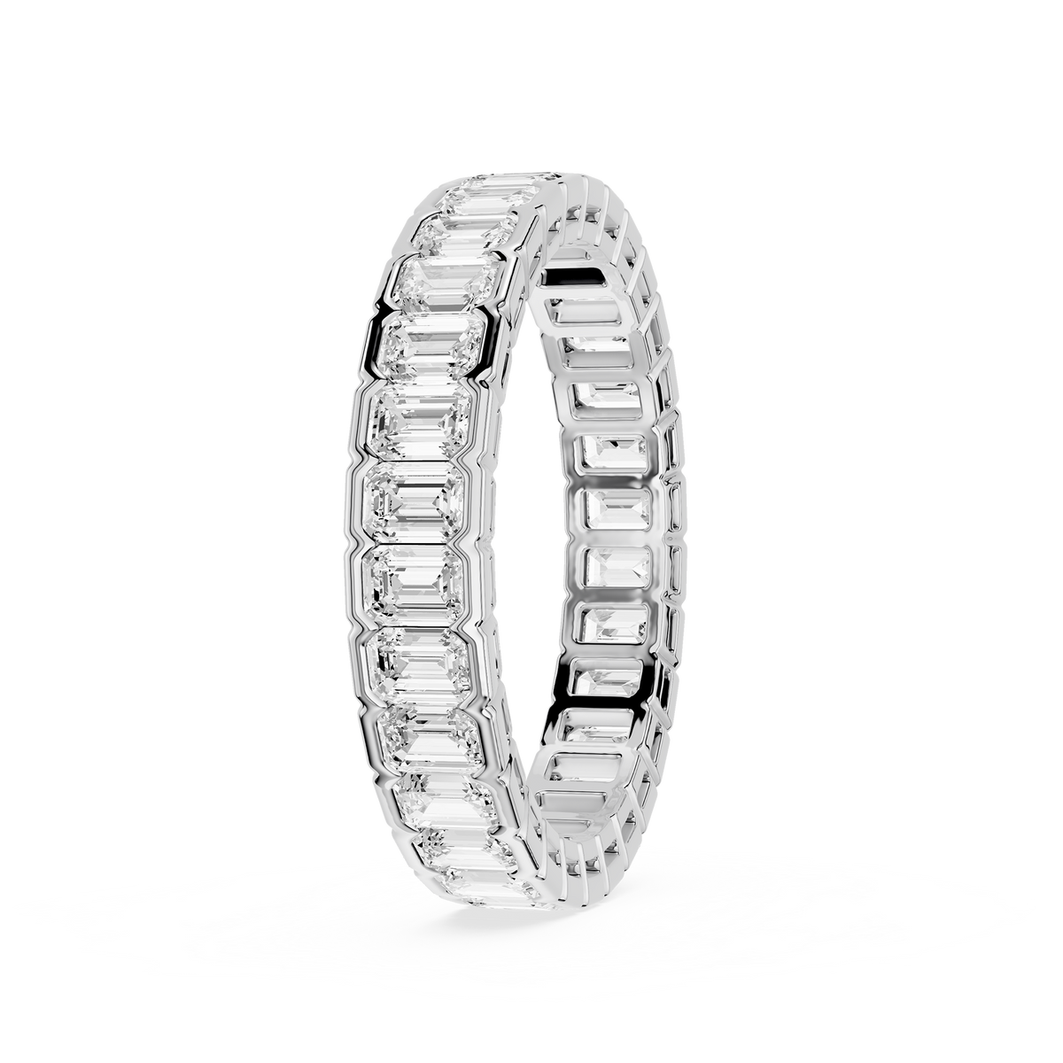 Lovea Paula Eternity Ring Smaragdschliff – Weißgold