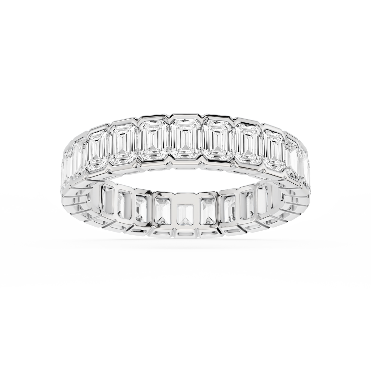 Lovea Paula Eternity Ring Smaragdschliff – Weißgold