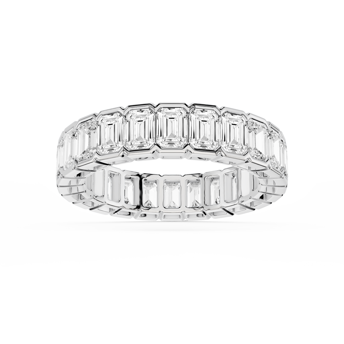 Lovea Paula Eternity Ring Smaragdschliff – Weißgold