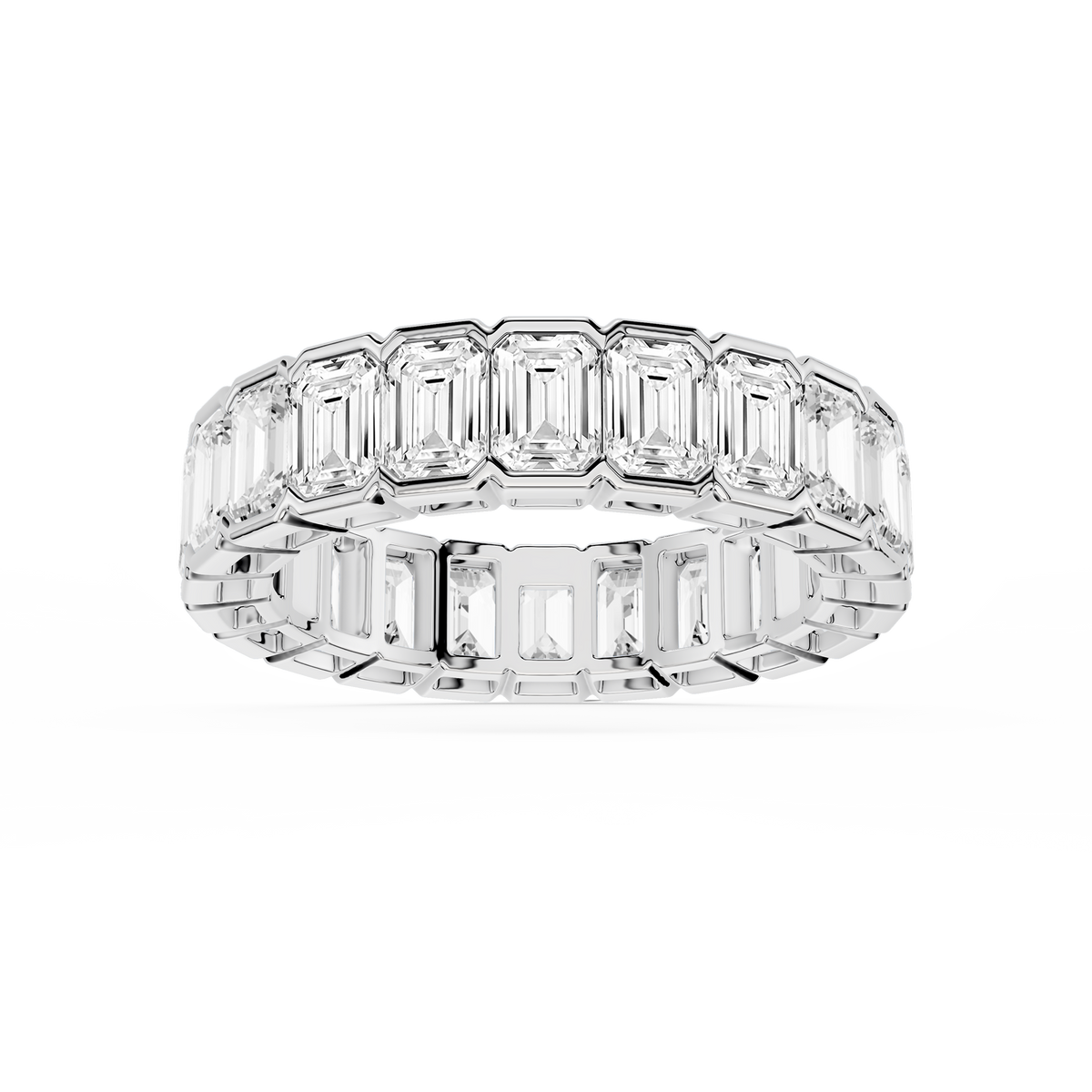Lovea Paula Eternity Ring Smaragdschliff – Weißgold