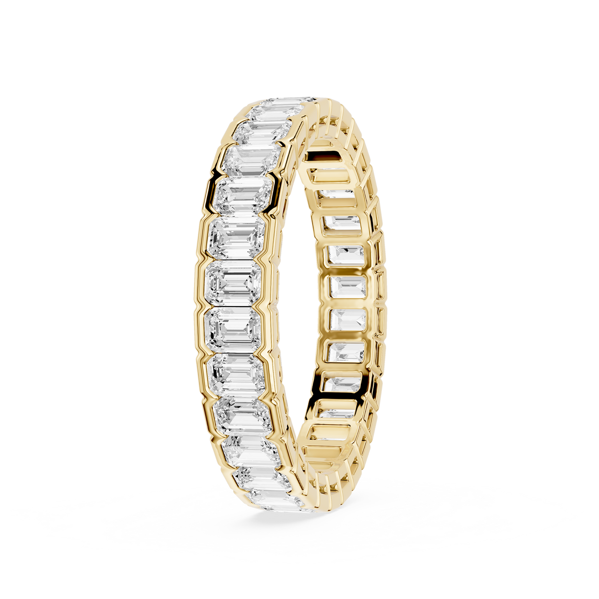 Lovea Paula Eternity Ring Smaragdschliff – Gelbgold