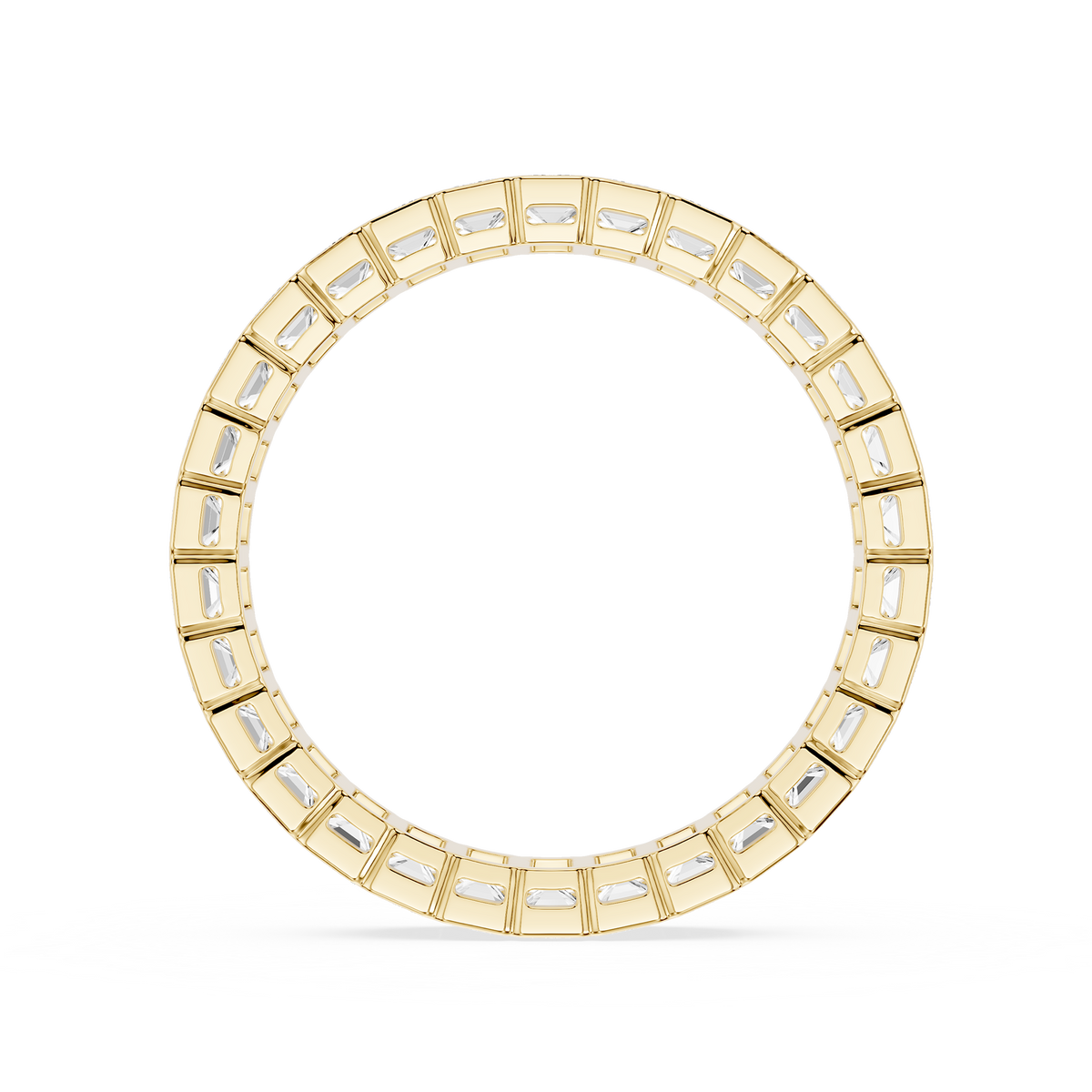 Lovea Paula Eternity Ring Smaragdschliff – Gelbgold
