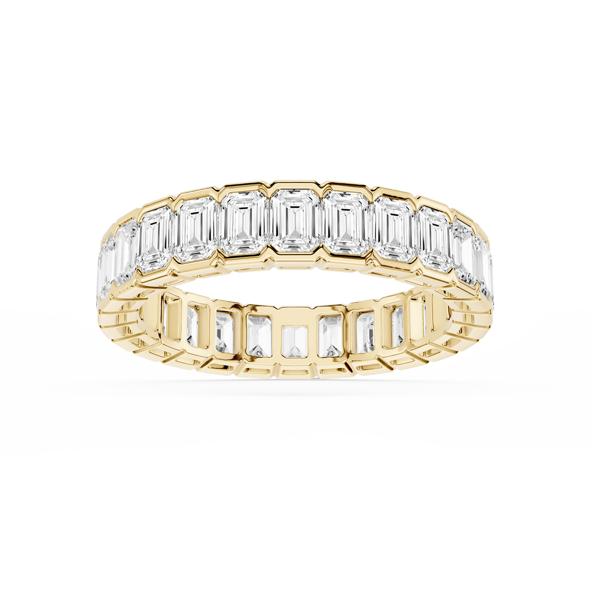Lovea Paula Eternity Ring Smaragdschliff – Gelbgold