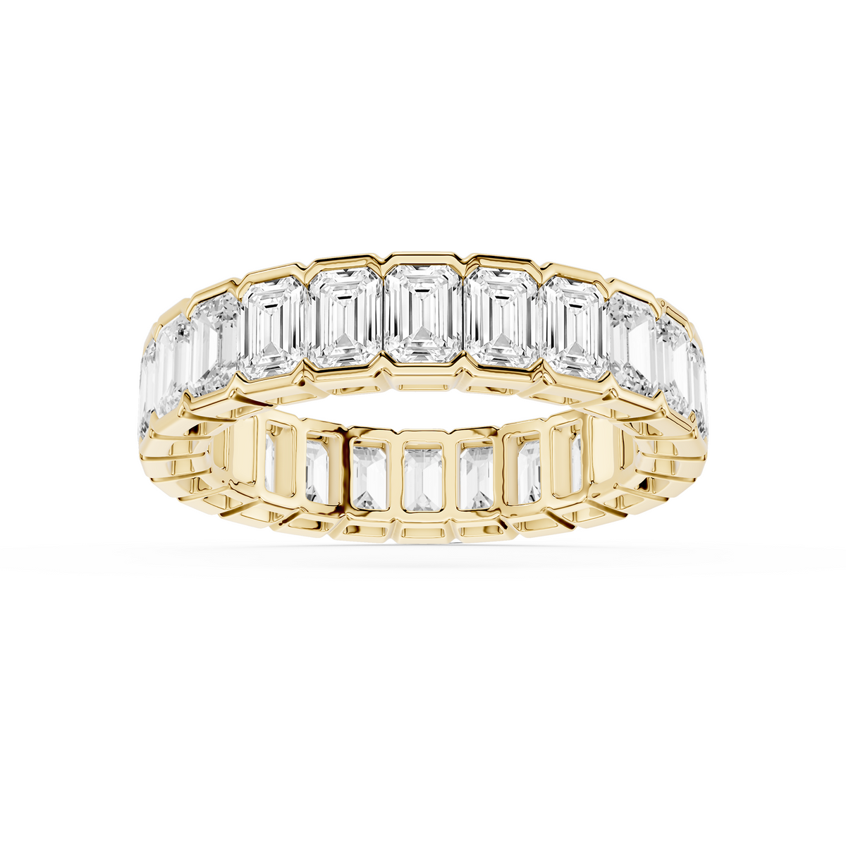 Lovea Paula Eternity Ring Smaragdschliff – Gelbgold