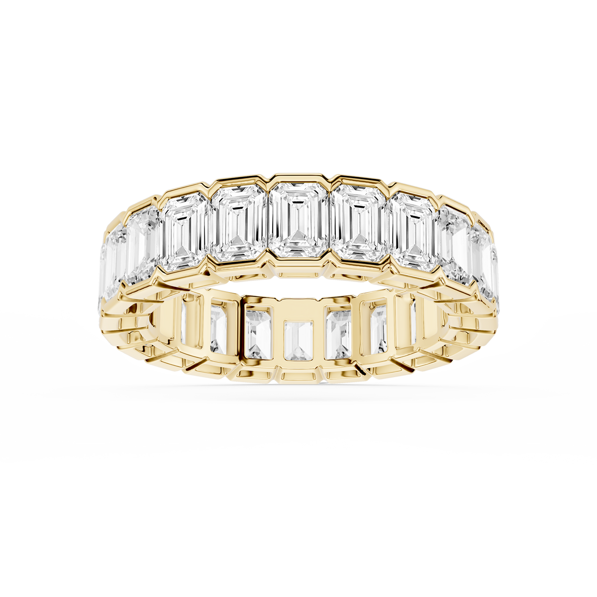 Lovea Paula Eternity Ring Smaragdschliff – Gelbgold