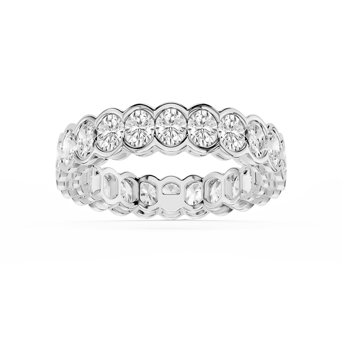 Lovea Paula Eternity Ring Ovalschliff – Weißgold
