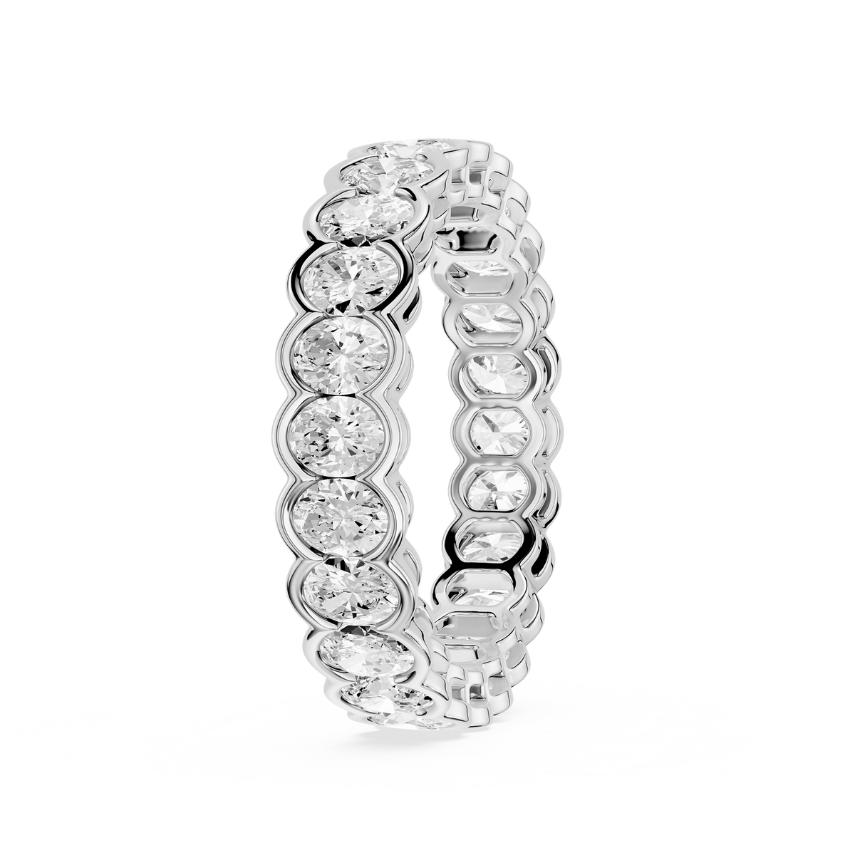 Lovea Paula Eternity Ring Ovalschliff – Weißgold