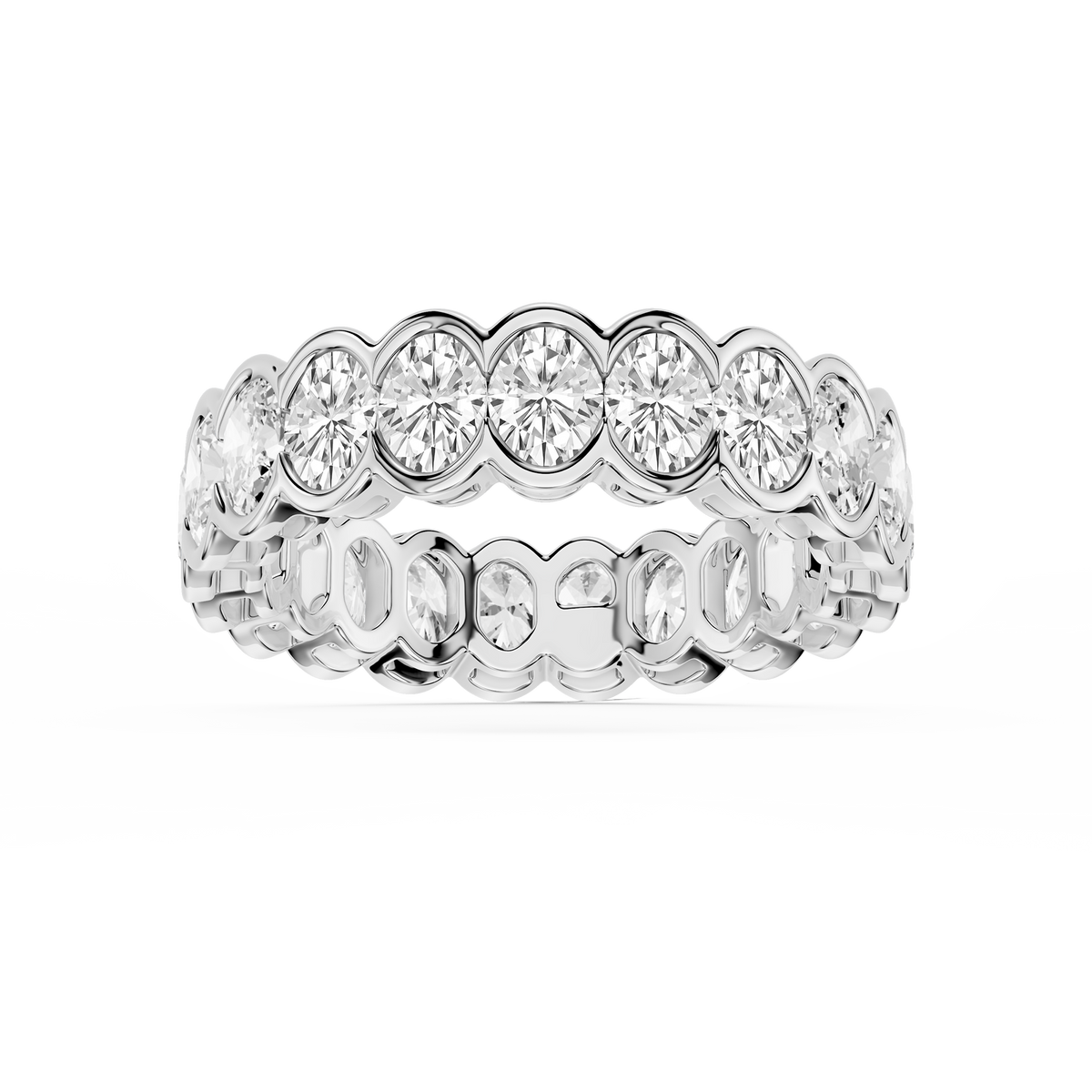 Lovea Paula Eternity Ring Ovalschliff – Weißgold
