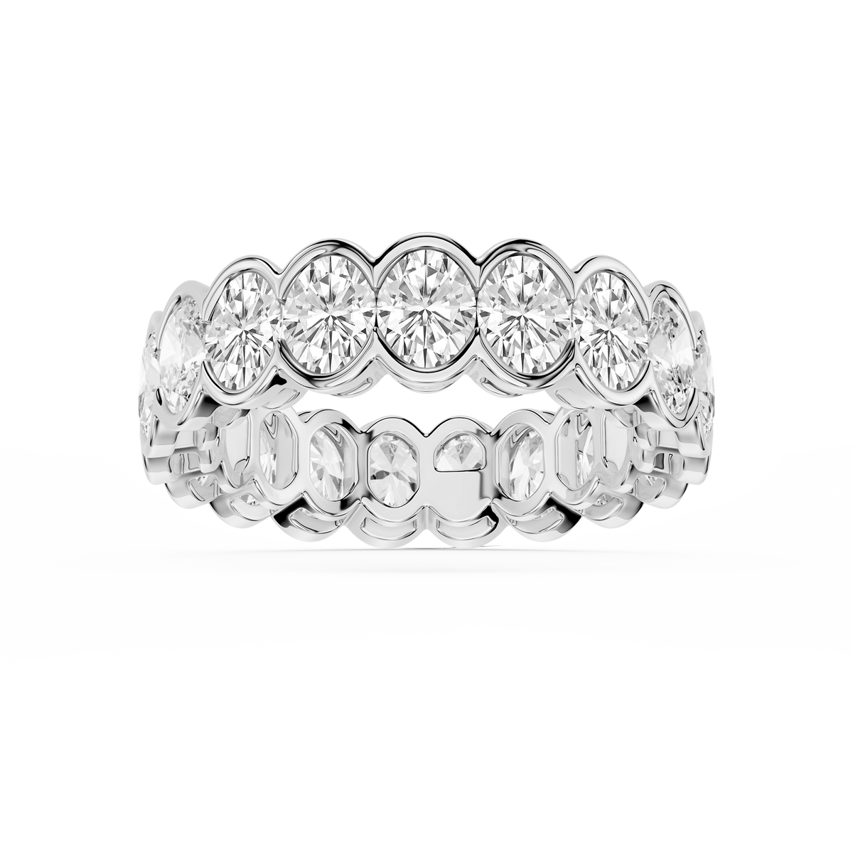 Lovea Paula Eternity Ring Ovalschliff – Weißgold