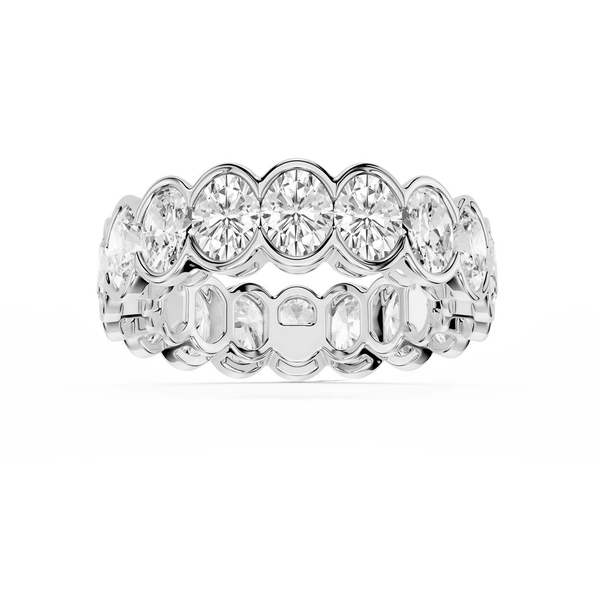 Lovea Paula Eternity Ring Ovalschliff – Weißgold