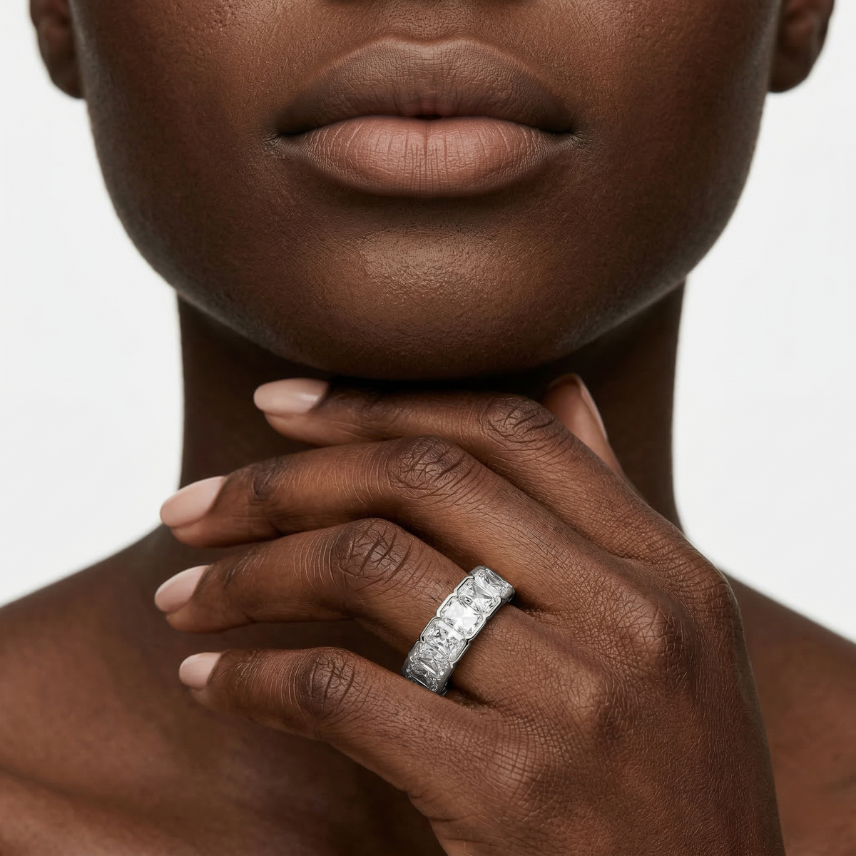 Lovea Paula Eternity Ring Radiantschliff – Weißgold