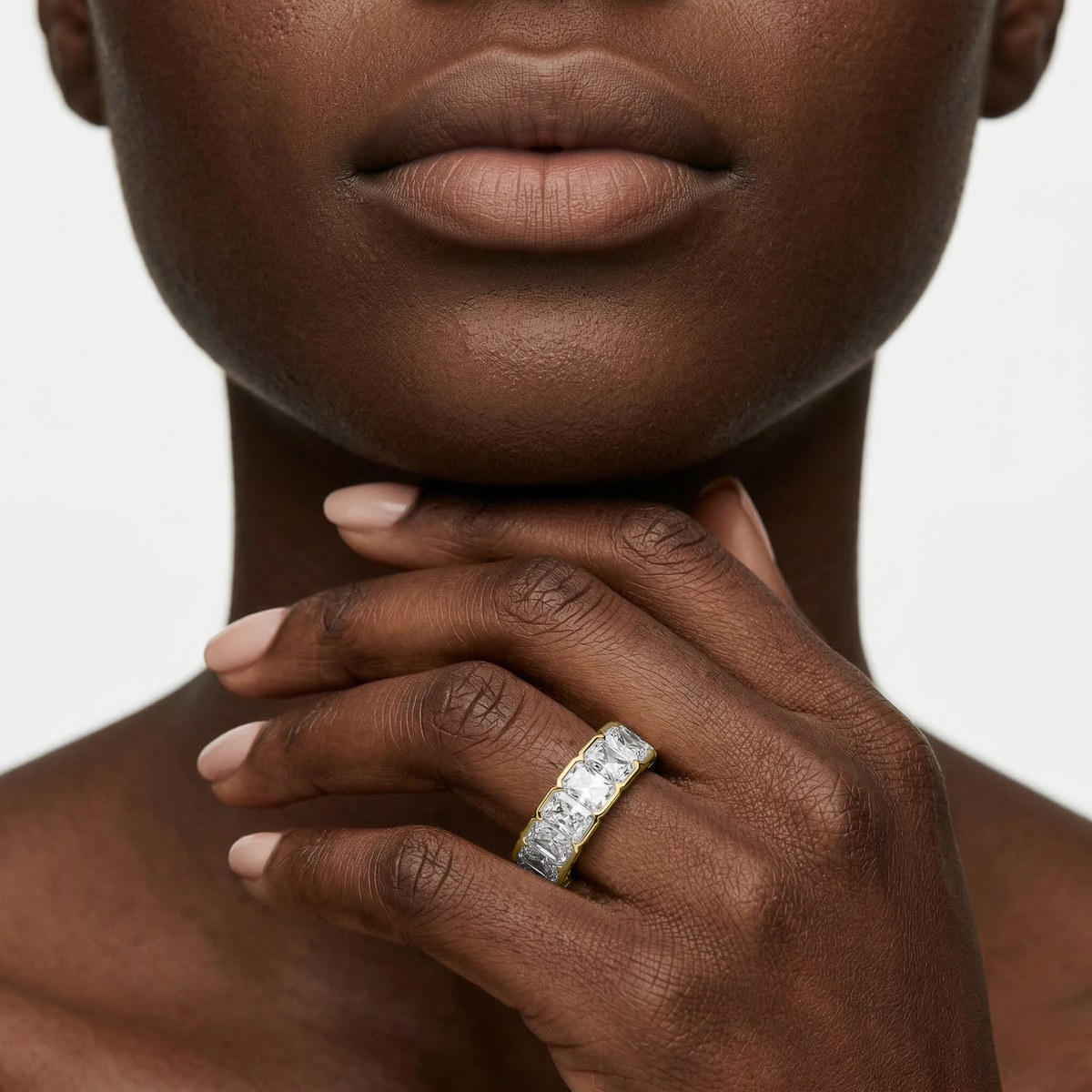 Lovea Paula Eternity Ring Radiantschliff – Gelbgold