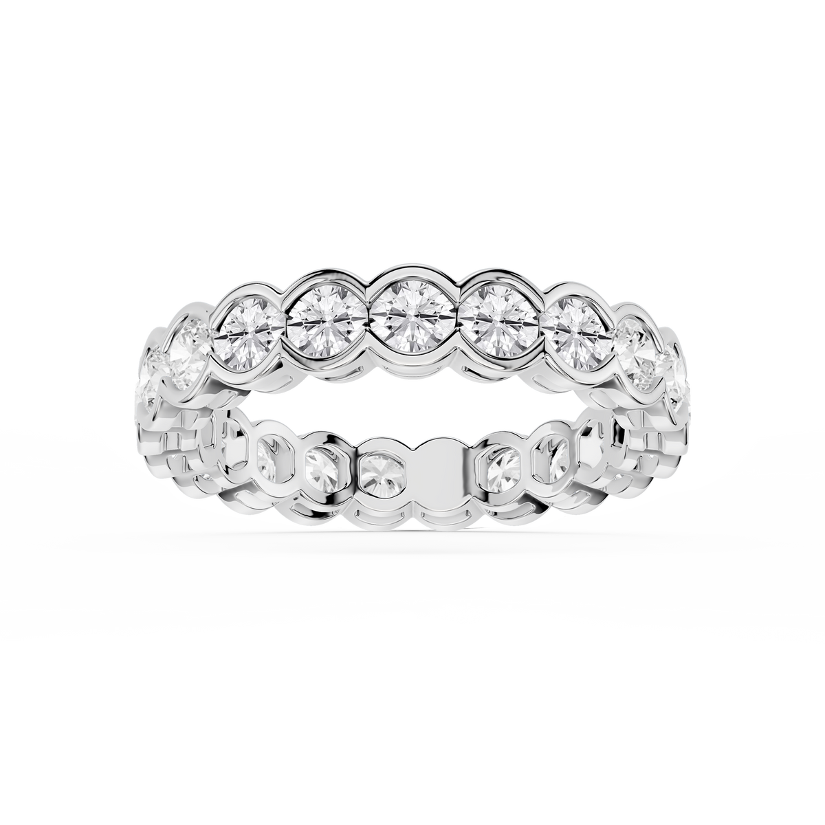 Lovea Paula Eternity Ring Rundschliff – Weißgold