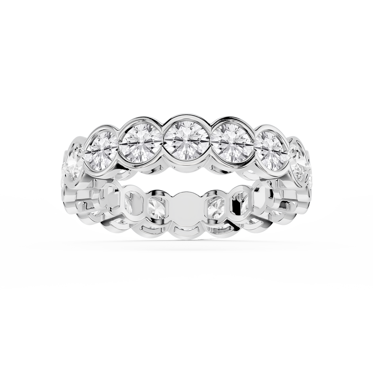 Lovea Paula Eternity Ring Rundschliff – Weißgold