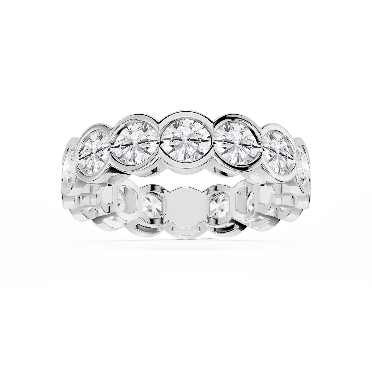 Lovea Paula Eternity Ring Rundschliff – Weißgold