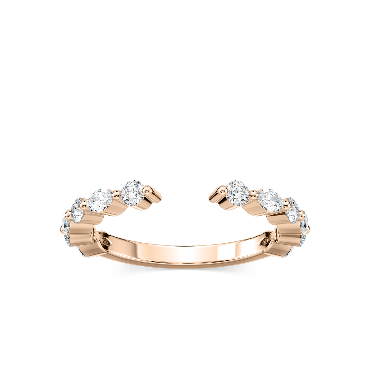 Lovea Sonnet Trauring – Offenes Design – Roségold