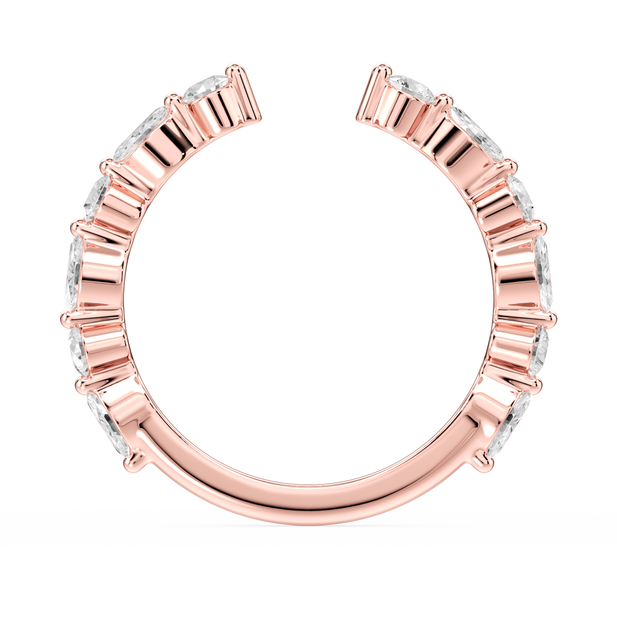 Lovea Sonnet Trauring – Offenes Design – Roségold