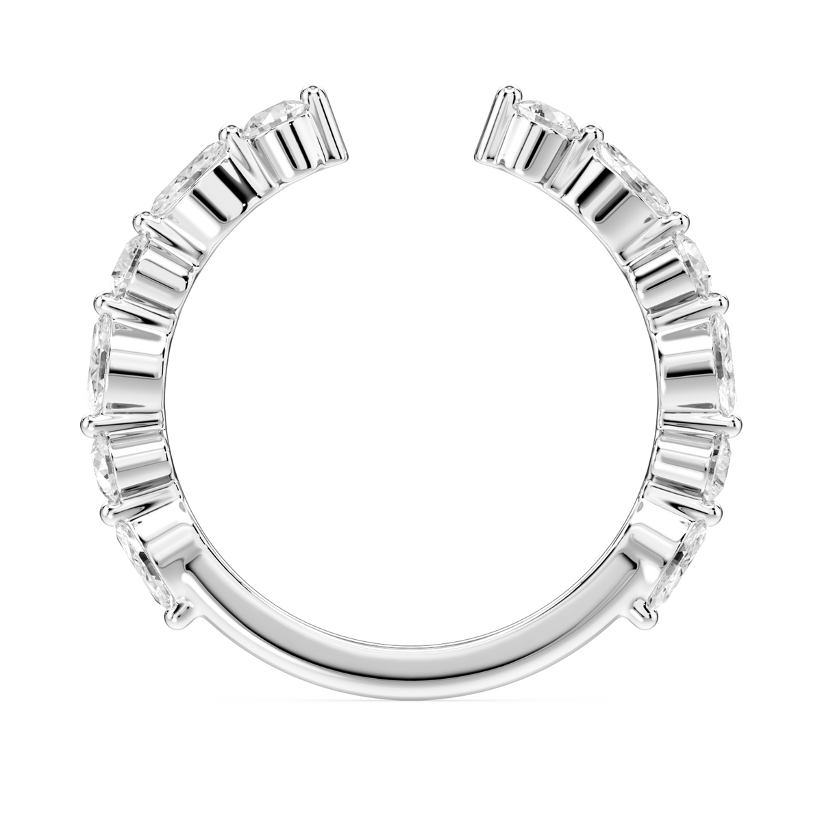 Lovea Sonnet Trauring – Offenes Design – Weißgold