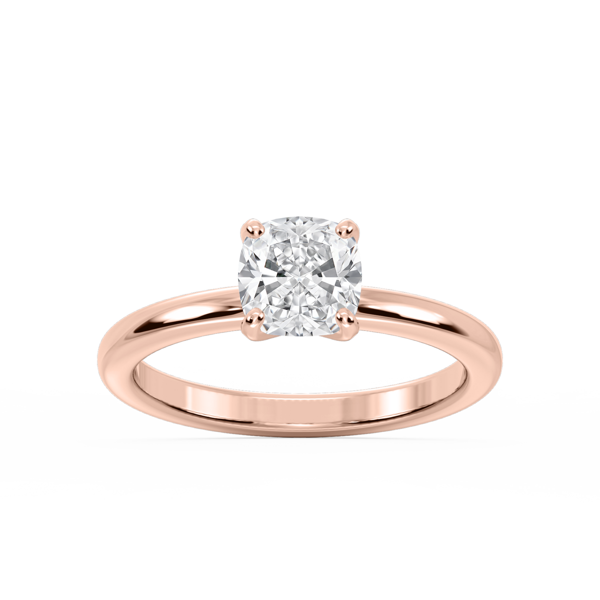 Emilia Solitaire Verlobungsring Kissenschliff Roségold – Lovea