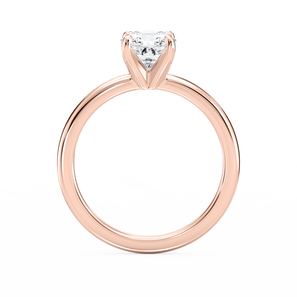 Emilia Solitaire Verlobungsring Kissenschliff Roségold – Lovea
