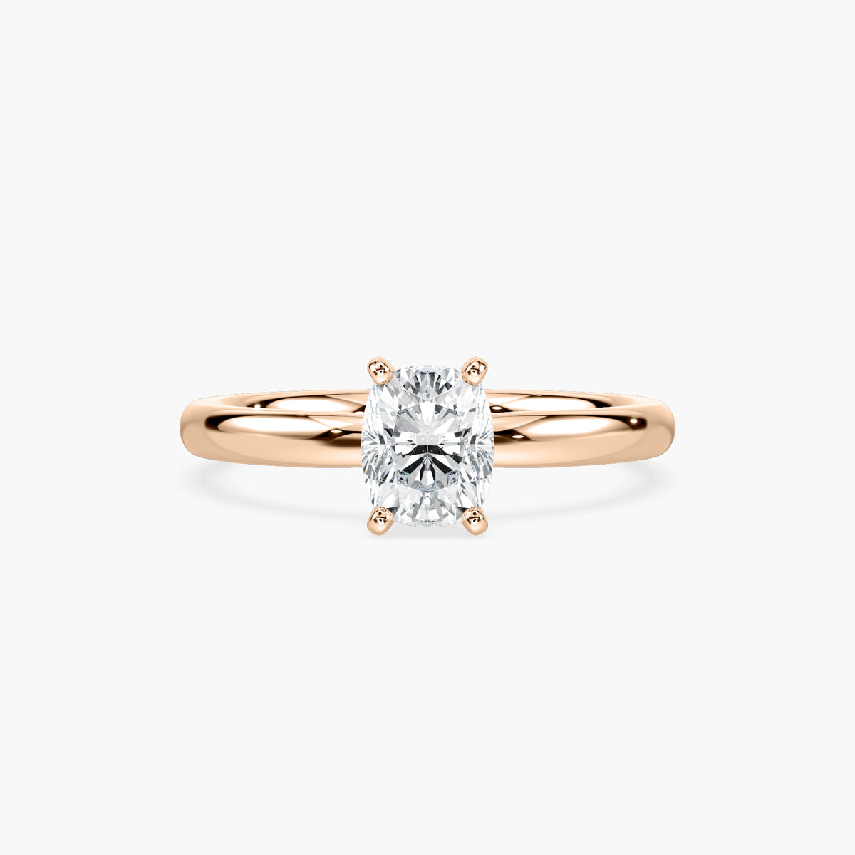 Emilia Solitaire Verlobungsring Kissenschliff Roségold – Lovea