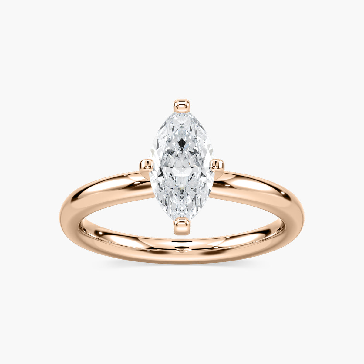 Emilia Solitaire Verlobungsring Marquiseschliff Roségold – Lovea