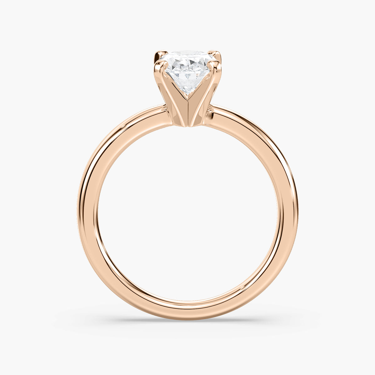 Emilia Solitaire Verlobungsring Ovaler Schliff Roségold – Lovea