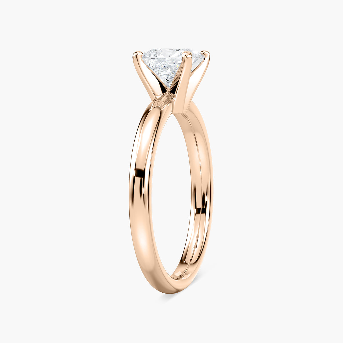 Emilia Solitaire Verlobungsring Prinzessschliff Roségold – Lovea