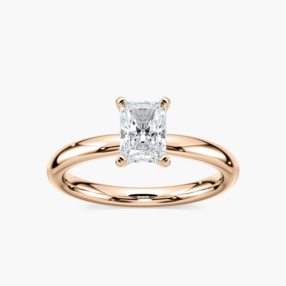 Emilia Solitaire Verlobungsring Radiantschliff Roségold – Lovea