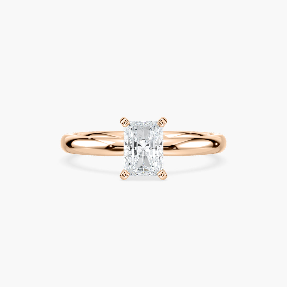Emilia Solitaire Verlobungsring Radiantschliff Roségold – Lovea