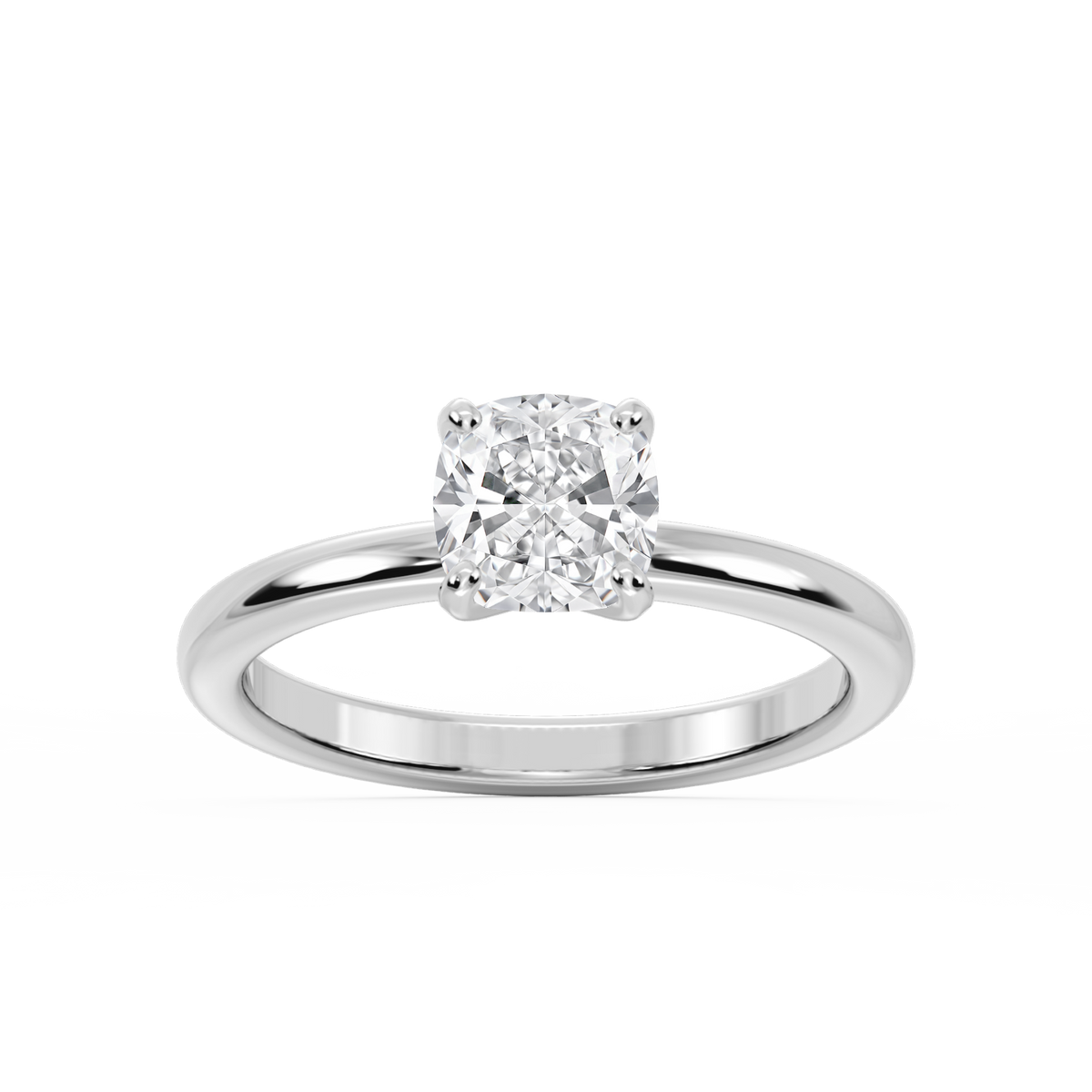 Emilia Solitaire Verlobungsring Kissenschliff Weißgold – Lovea