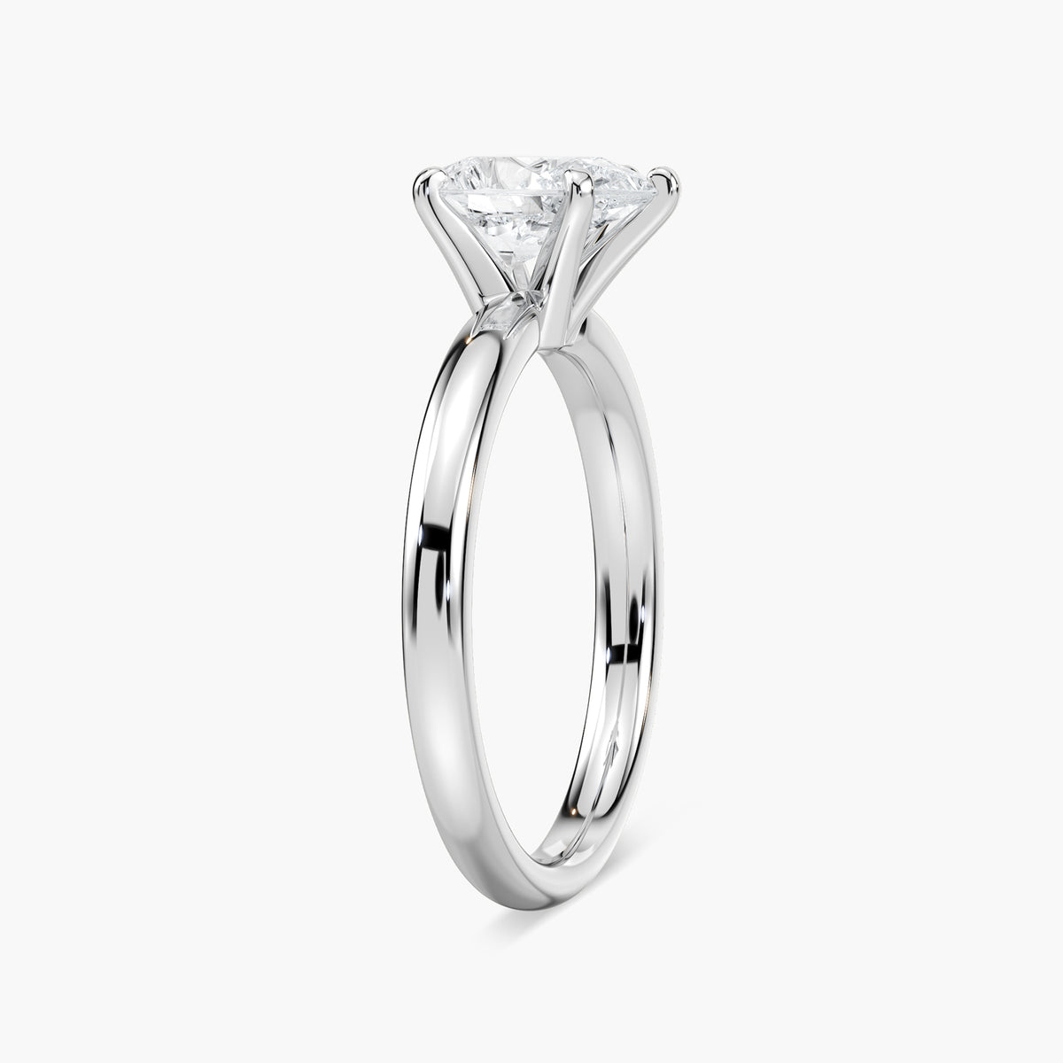 Emilia Solitaire Verlobungsring Tropfenschliff Seitenansicht – Lovea