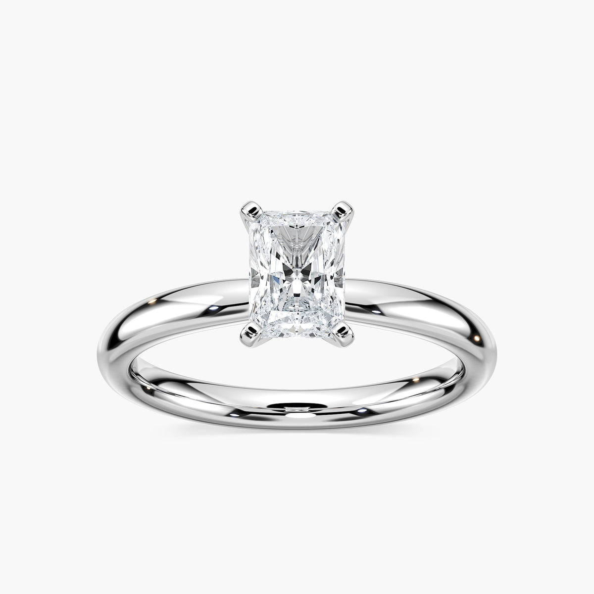 Emilia Solitaire Verlobungsring Radiantschliff Weißgold – Lovea