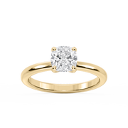 Emilia Solitaire Verlobungsring Kissenschliff Gelbgold – Lovea