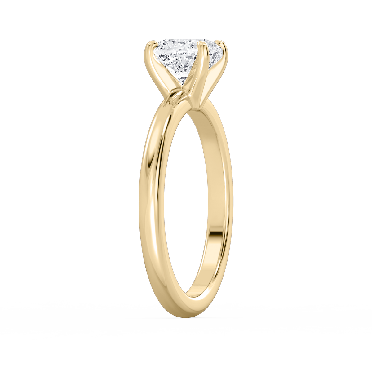 Emilia Solitaire Verlobungsring Kissenschliff Gelbgold – Lovea