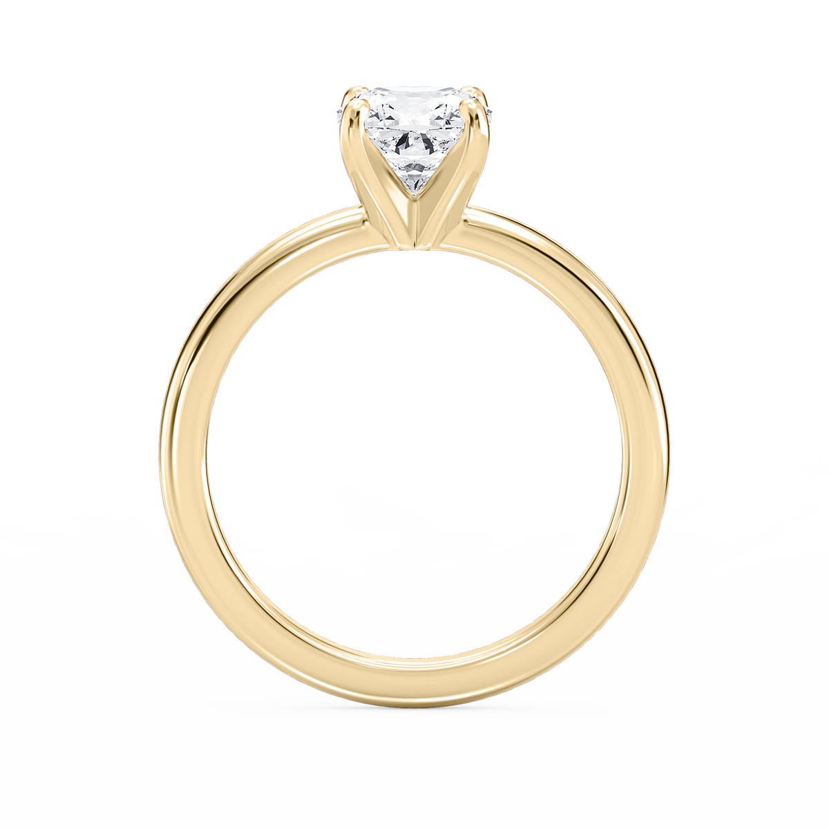 Emilia Solitaire Verlobungsring Kissenschliff Gelbgold – Lovea