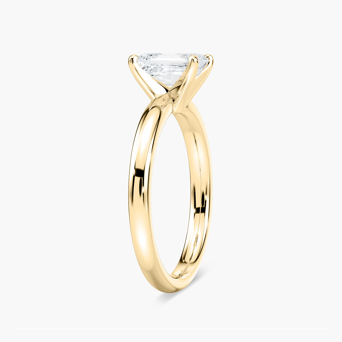 Emilia Solitaire Verlobungsring Smaragdschliff Gelbgold – Lovea