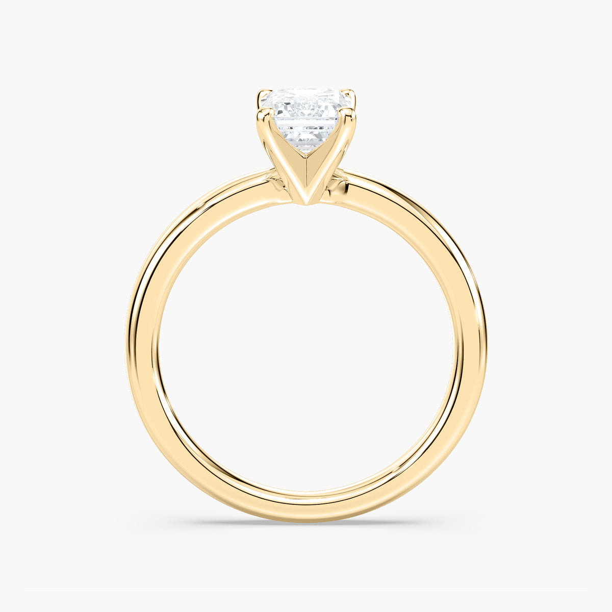 Emilia Solitaire Verlobungsring Smaragdschliff Gelbgold – Lovea