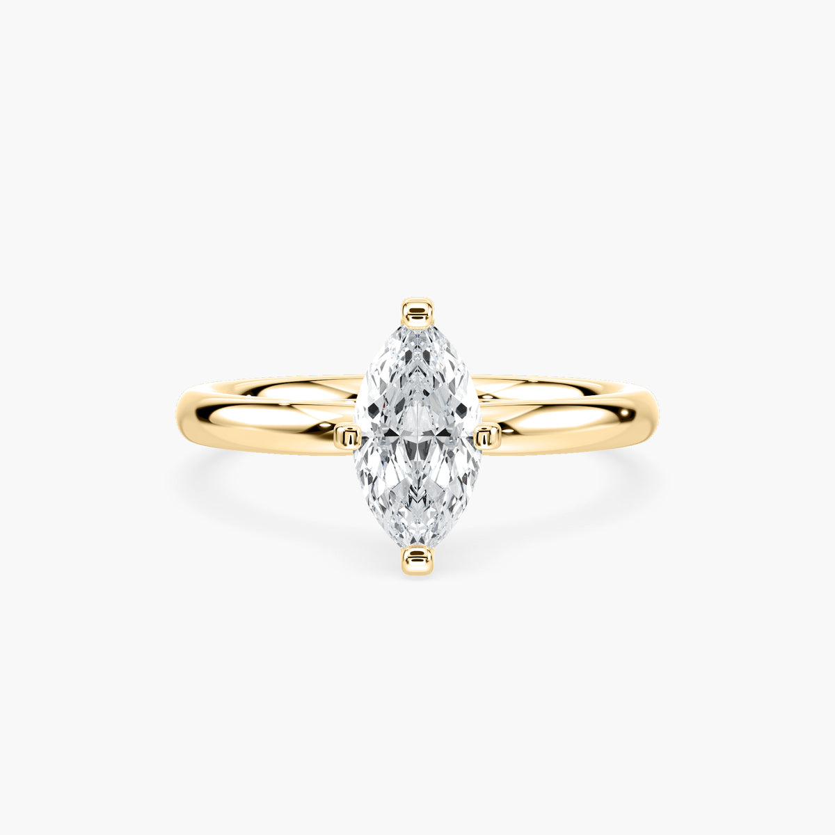 Emilia Solitaire Verlobungsring Marquiseschliff Gelbgold – Lovea