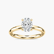 Emilia Solitaire Verlobungsring Ovaler Schliff Gelbgold – Lovea