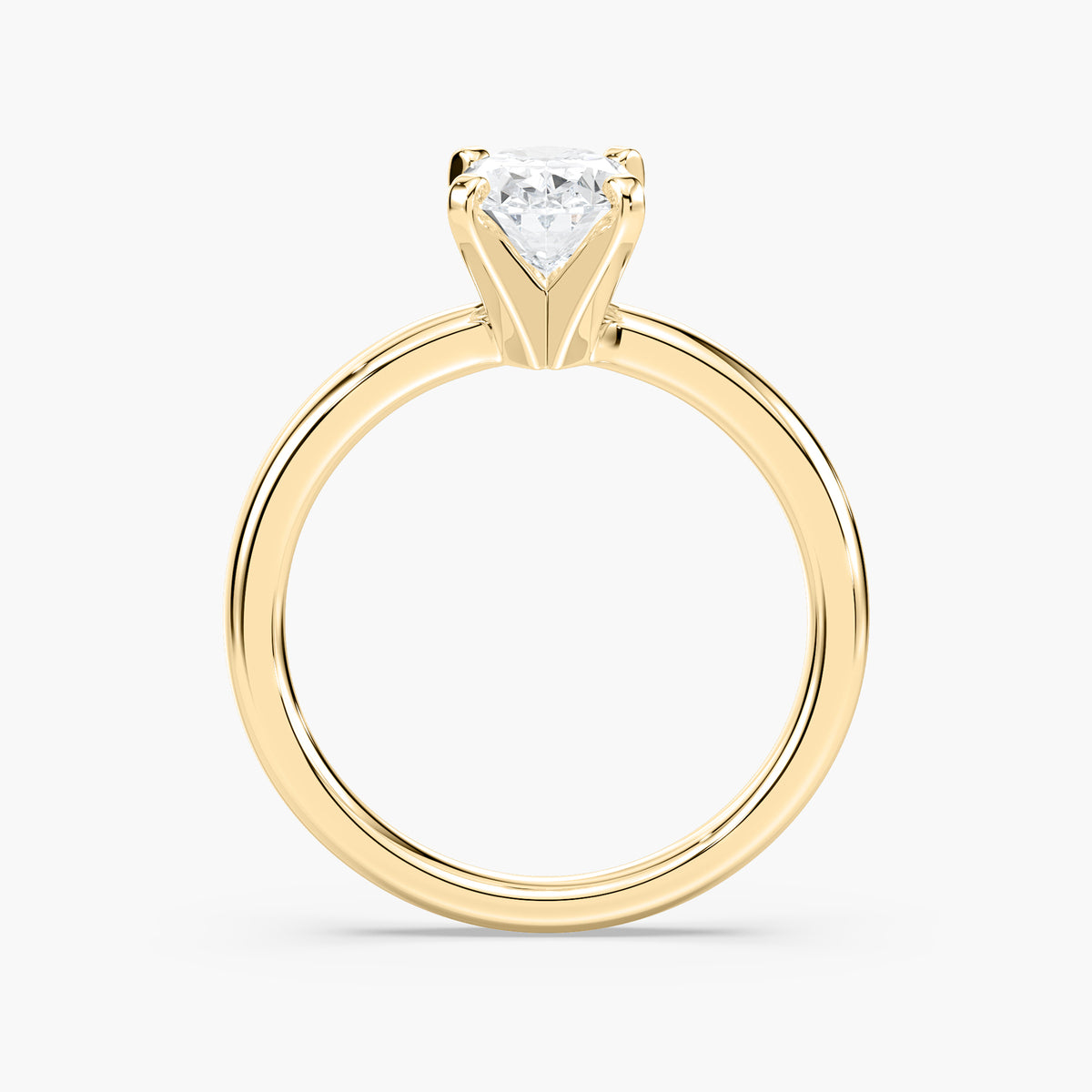 Emilia Solitaire Verlobungsring Ovaler Schliff Gelbgold – Lovea