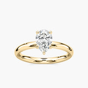 Emilia Solitaire Verlobungsring Tropfenschliff Gelbgold – Lovea