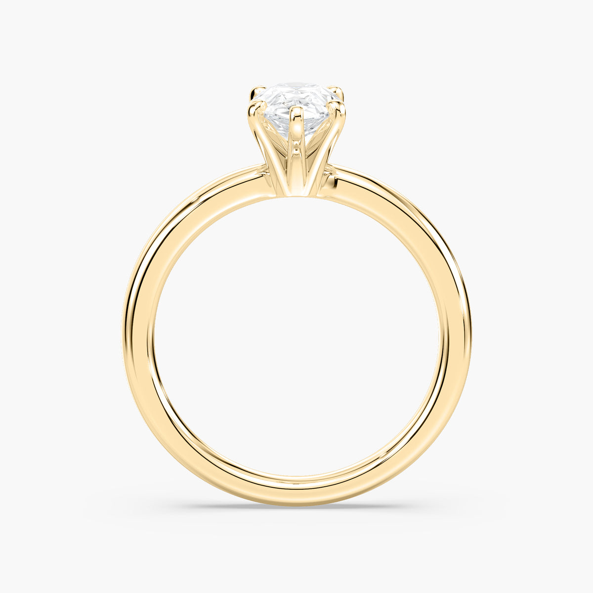 Emilia Solitaire Verlobungsring Tropfenschliff Gelbgold – Lovea