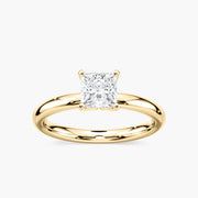 Emilia Solitaire Verlobungsring Prinzessschliff Gelbgold – Lovea